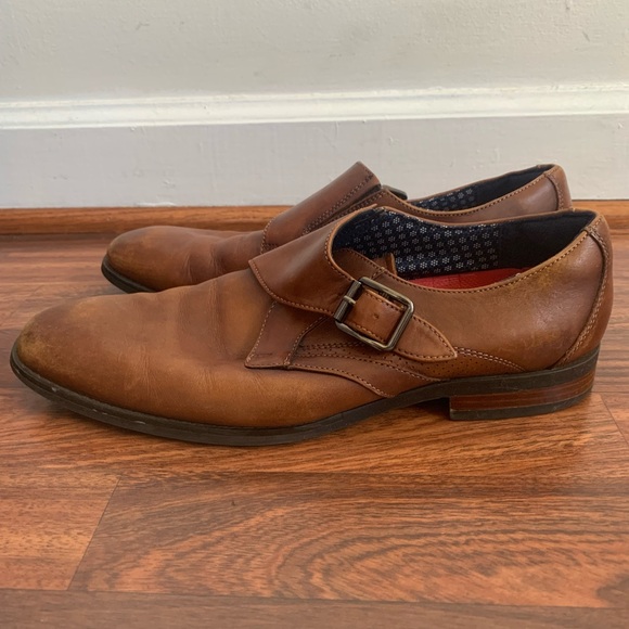 STACY ADAMS Karcher Monk Strap Cognac Size 8 M - Picture 3 of 9